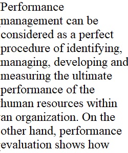 Performance Mgmt and Evaluations